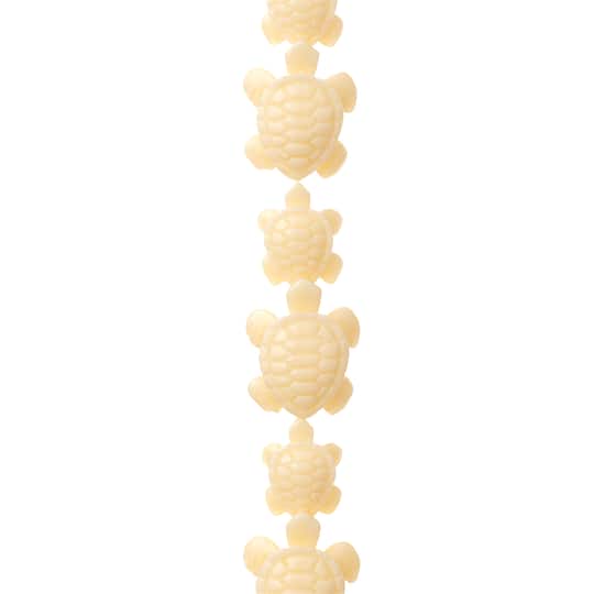 Cream Reconstituted Quartzite Turtle Beads by Bead Landing™